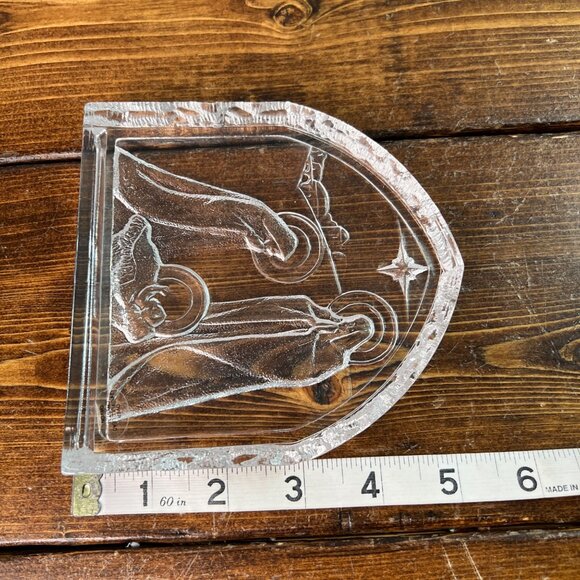 Nativity Scene Clear Lead Crystal Avon Glass Figurine Christmas - Picture 8 of 10